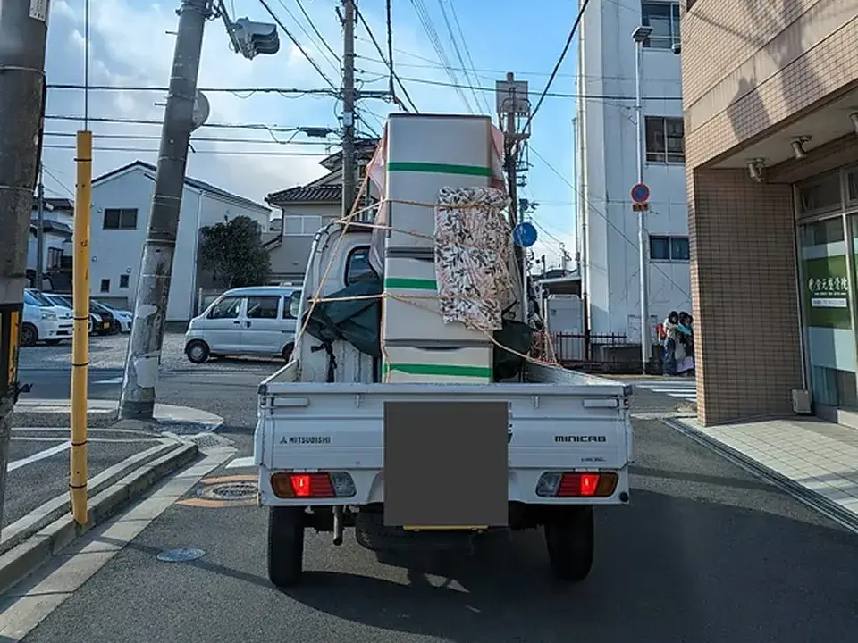 冷蔵庫運搬の実例写真